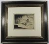 AUGUSTE BROUET Group of 4 etchings.